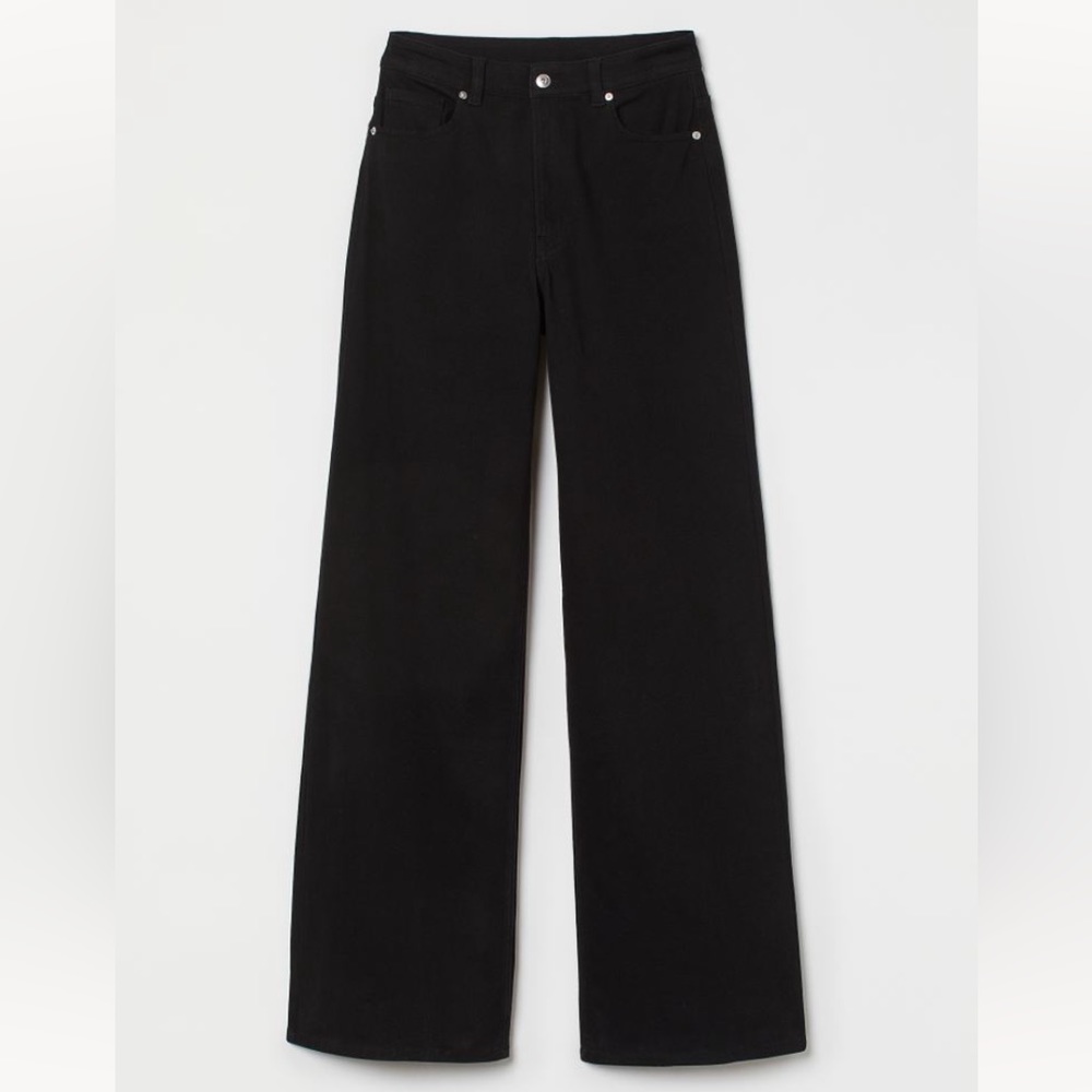 wide leg twill pants in brown